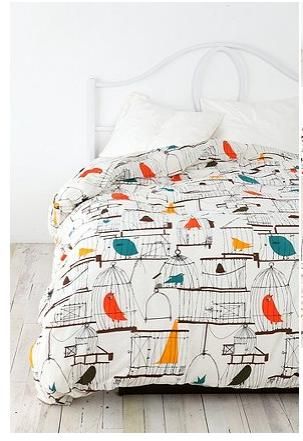 50's Birdcage Duvet Cover