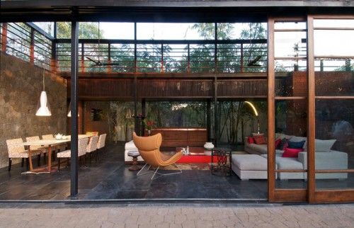 image of house with sliding doors