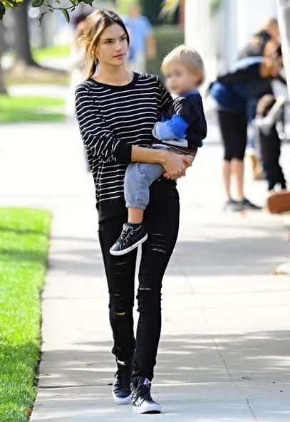 Alessandra Ambrosio in FRAME Denim