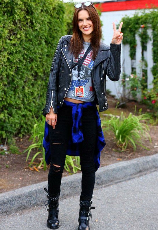Alessandra Ambrosio in FRAME Denim