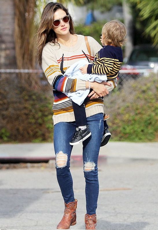Alessandra Ambrosio in FRAME Denim