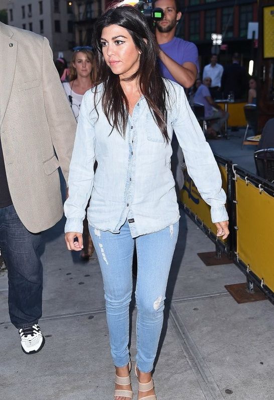 Kourtney Kardashian in FRAME Denim