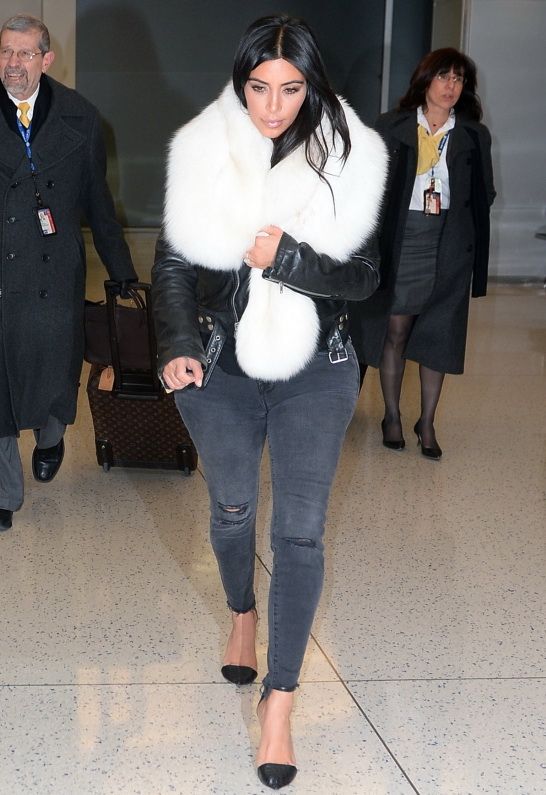 Kim Kardashian in BLK DNM