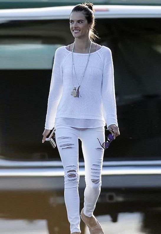 Alessandra Ambrosio in FRAME Denim